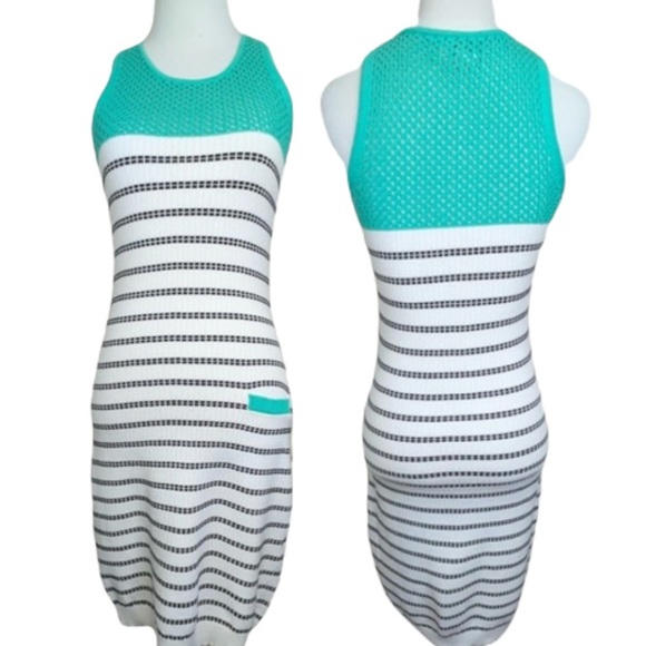 Milly Anthropologie Dress Sleeveless Knit Midi Bodycon Sweater Dress